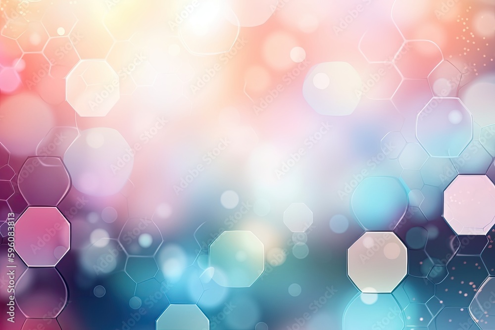 Poster blurred hexagonal background. generative ai