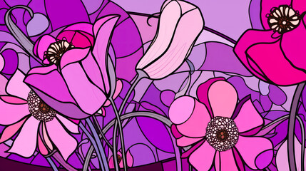 Hand-Drawn Floral Art Backgrounds - Generative AI