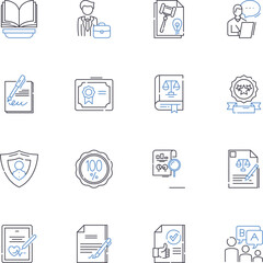 Choices line icons collection. Options, Decisions, Alternatives, Variety, Preferences, Opportunities, Selection vector and linear illustration. Judgement,Free will,Consequences outline signs set
