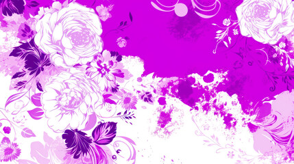 Obraz na płótnie Canvas Hand-Drawn Floral Art Backgrounds - Generative AI