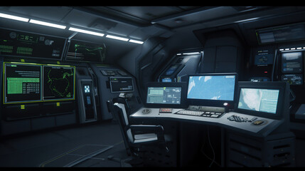 Obraz premium an inside view of the spacecraft