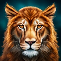 portrait of a lion
