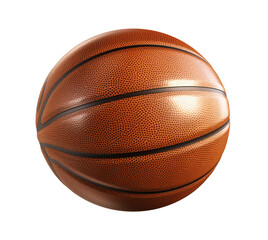 Basketball ball in transparent background. Generative AI.