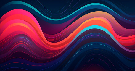 Abstract 3D Background wave background curve technology IA générative