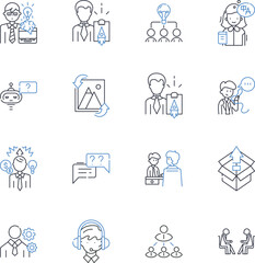 Achievement line icons collection. Success, Triumph, Victory, Accomplishment, Milest, Advancement, Breakthrough vector and linear illustration. Attainment,Conquest,Progress outline signs set