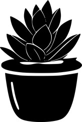 Succulent - Minimalist and Flat Logo - Vector illustration
