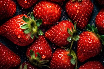 Berry Bliss: The Enchanting Freshness of Glistening Strawberries