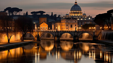 Fototapeta premium Rome. Breathtaking travel destination place. Generative AI