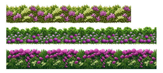 Flower fence,  png (AI)