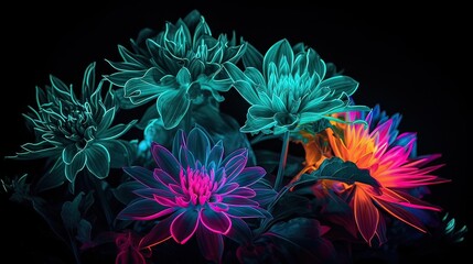abstract fractal flower.generative ai