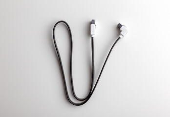 sata cable interface on white background