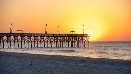 The Myrtle Beach Pier during a nice sunrise.