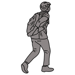 Obraz premium Person with a backpack