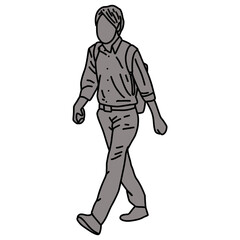 man in a suit with backpack