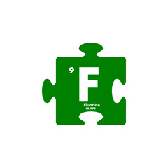 fluorine icon set. vector template illustration for web design