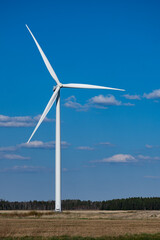 wind turbine in the wind, Windmill on blue sky background