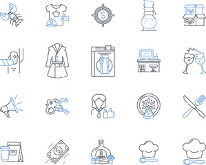 Bulk store line icons collection. Bulk, Warehouse, Value, Economical, Quantity, Discount, Cost-effective vector and linear illustration. Wholesale,Savings,Multipack outline signs set