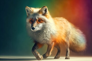 Obraz premium illustration of a fox, looks very lifelike created with Generative AI technology