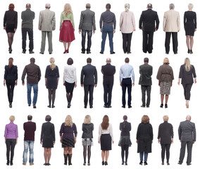 group of successful business people isolated on white