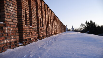 wooden bridge in the winter
