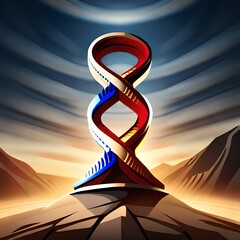 3d rendered illustration of dna created in artificial intelligence
