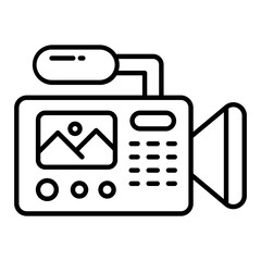 Video Camera Thin Line Icon