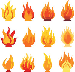 flame fire frame vector heat hot illustration blaze burn background light design