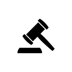 Gavel icon vector. judge gavel icon. auction hammer