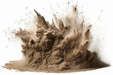 dirt being ejected upwards. Generative AI - obrazy, fototapety, plakaty