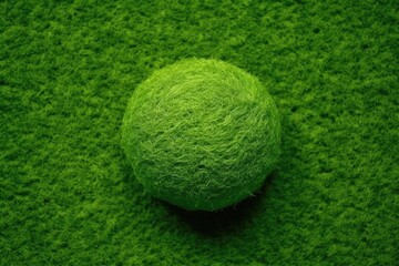 green grass ball on the ground. Generative AI