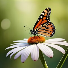 butterfly on a flower created in artificial intelligence