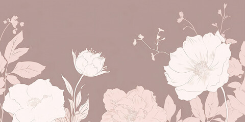 Pastel pink floral background