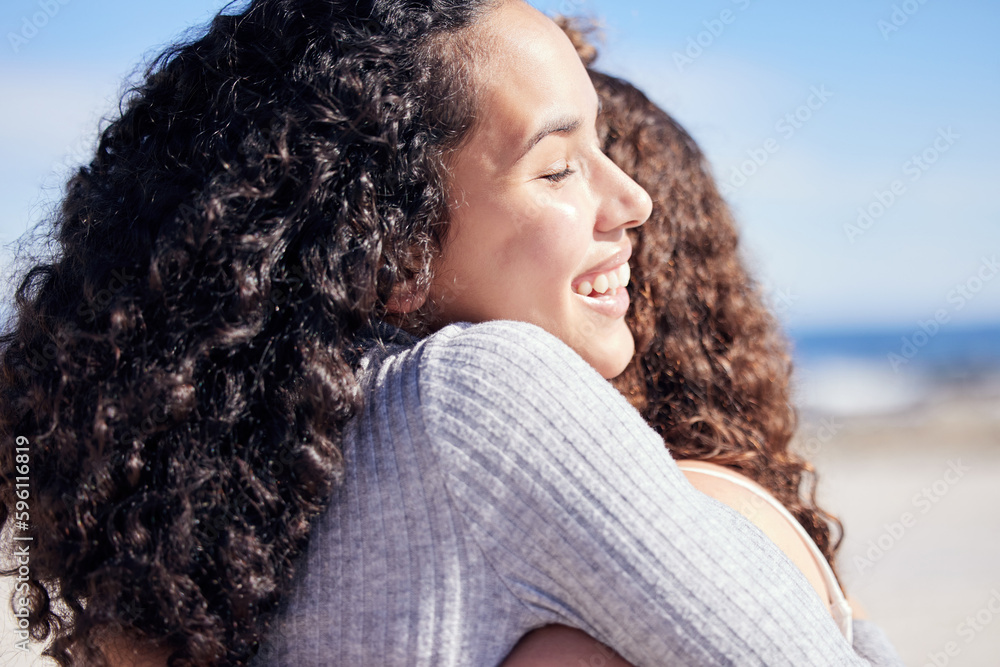 Poster youre like the sister i never had. an attractive young woman hugging her best friend during a day ou