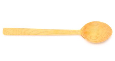 Wooden spoon isolated on white background
