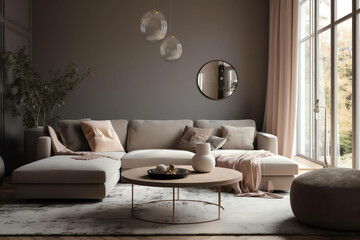interior luxury modern 3D Illustration background