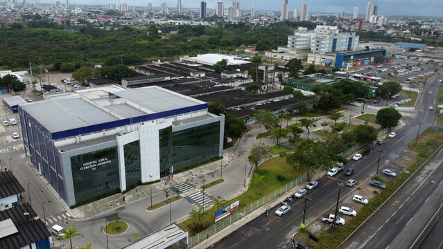 feira de santana, bahia, brazil - april 23, 2023: View of the Cleriston Andrade General Hospital in the city of Feira de Santana.