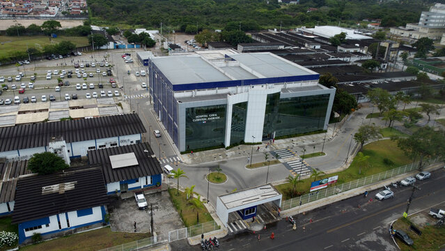 feira de santana, bahia, brazil - april 23, 2023: View of the Cleriston Andrade General Hospital in the city of Feira de Santana.