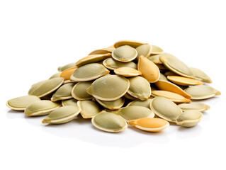 pumpkin seeds isolated on white