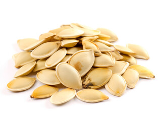 pumpkin seeds isolated on white