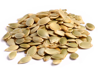 pumpkin seeds isolated on white