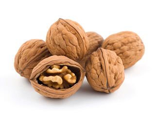 walnuts on a white