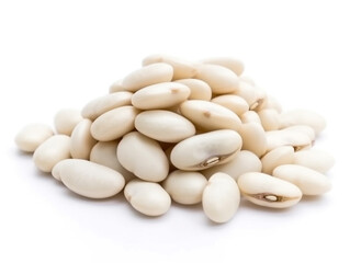 white beans isolated on white