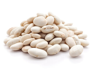 white beans isolated on white