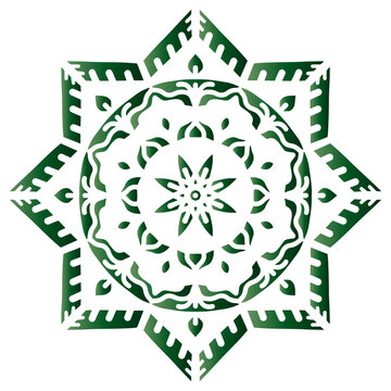 Islamic stencil mandala round lace pattern