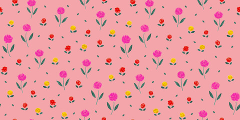 Happy Mother's day! Floral seamless pattern for background, card, invitation, banner, social media post, poster, mobile apps, advertising.
