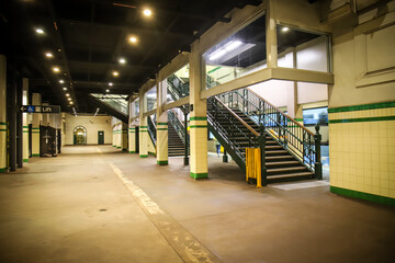 Classic empty subway station