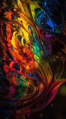Colored liquid texture abstract background,created with Generative AI tecnology.