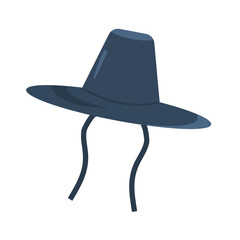korean traditional hat illustration