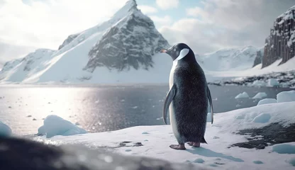 Foto op Canvas Penguins of Antarctica Generative AI © 애영 고