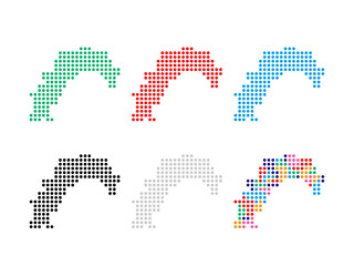 高知県　地図（ドット②）